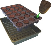 ROOT!T Natural Rooting Sponge 24 Cell Filled Trays